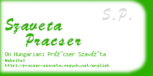 szaveta pracser business card